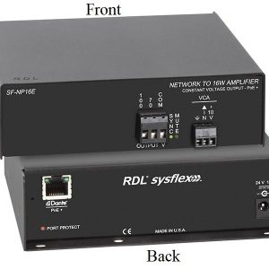 RDL SF-NP16E PoE / Dante Network to 16W Mono Constant Voltage Amplifier 70V / 100V