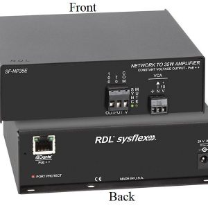 RDL SF-NP35E PoE++ Dante Mono 35W Constant Voltage Amplifier / 70V or 100V / VCA Control