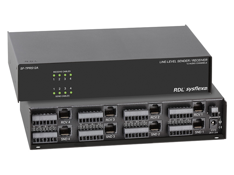 RDL SF-TPRS12A Line-Level Sender/Receiver/4 Twisted Pair Format-A Input/4 Output Sections/12 Audio Channels Each
