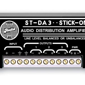 RDL ST-DA3 1x3 Line-Level Distribution Amplifier / Balanced / Unbalanced / Gain Control / 24 V