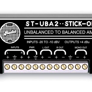 RDL ST-UBA2 2-Channel Unbalanced to Balanced Line Amplifier / Mono Sum Output / Adjustable Gain
