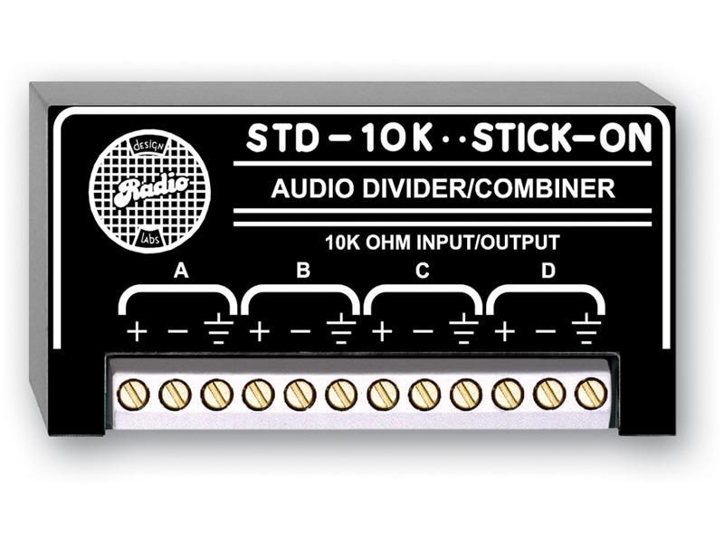 RDL STD-10K 10 kOhm Passive Balanced Audio Divider / Combiner 4-Channel