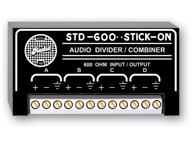 RDL STD-600 600 Ohm Passive Balanced Audio Divider / Combiner 4-Channel RF Filtered