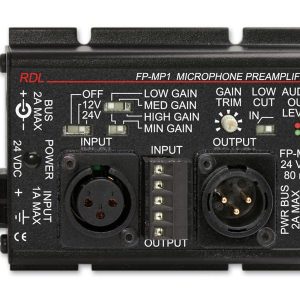 RDL FP-MP1 Studio Mic Preamplifier / Phantom 12V / 24V / XLR / Terminal Block / 60 dB Gain