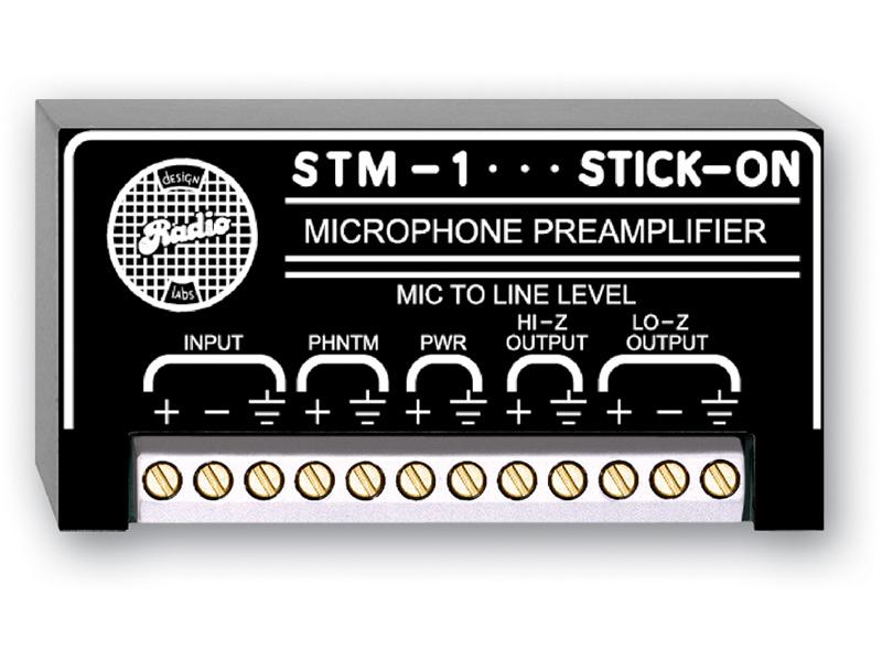 RDL STM-1 Microphone Preamplifier / Fixed 50 dB Gain / Balanced or Unbalanced Output
