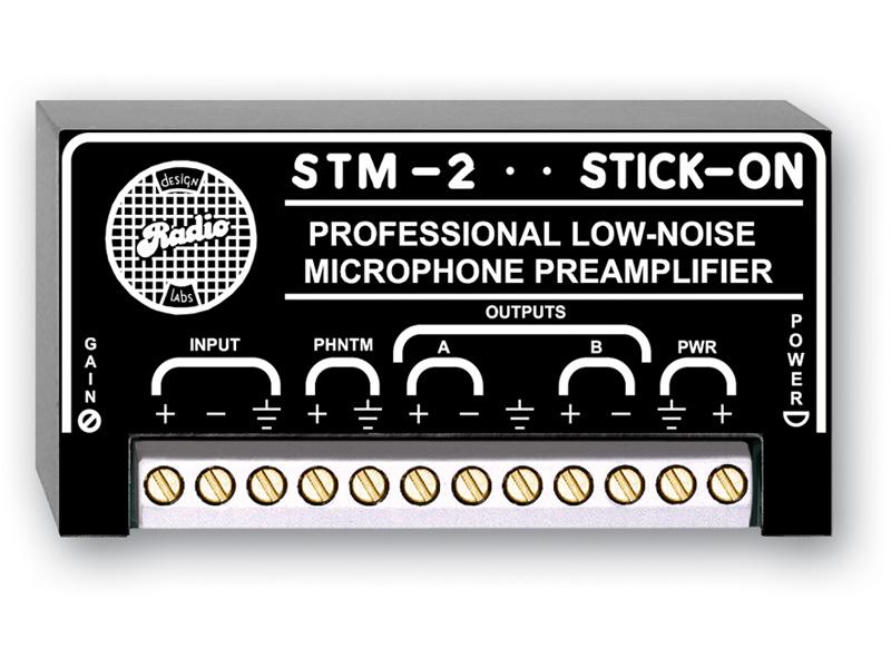 RDL STM-2 Adjustable Gain Mic Preamplifier – 35 to 65 dB Gain
