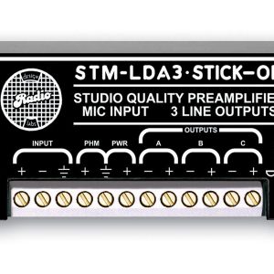 RDL STM-LDA3 Studio Microphone Preamplifier / 3 Balanced Line Outputs / 24V Phantom / 40-60 dB Gain