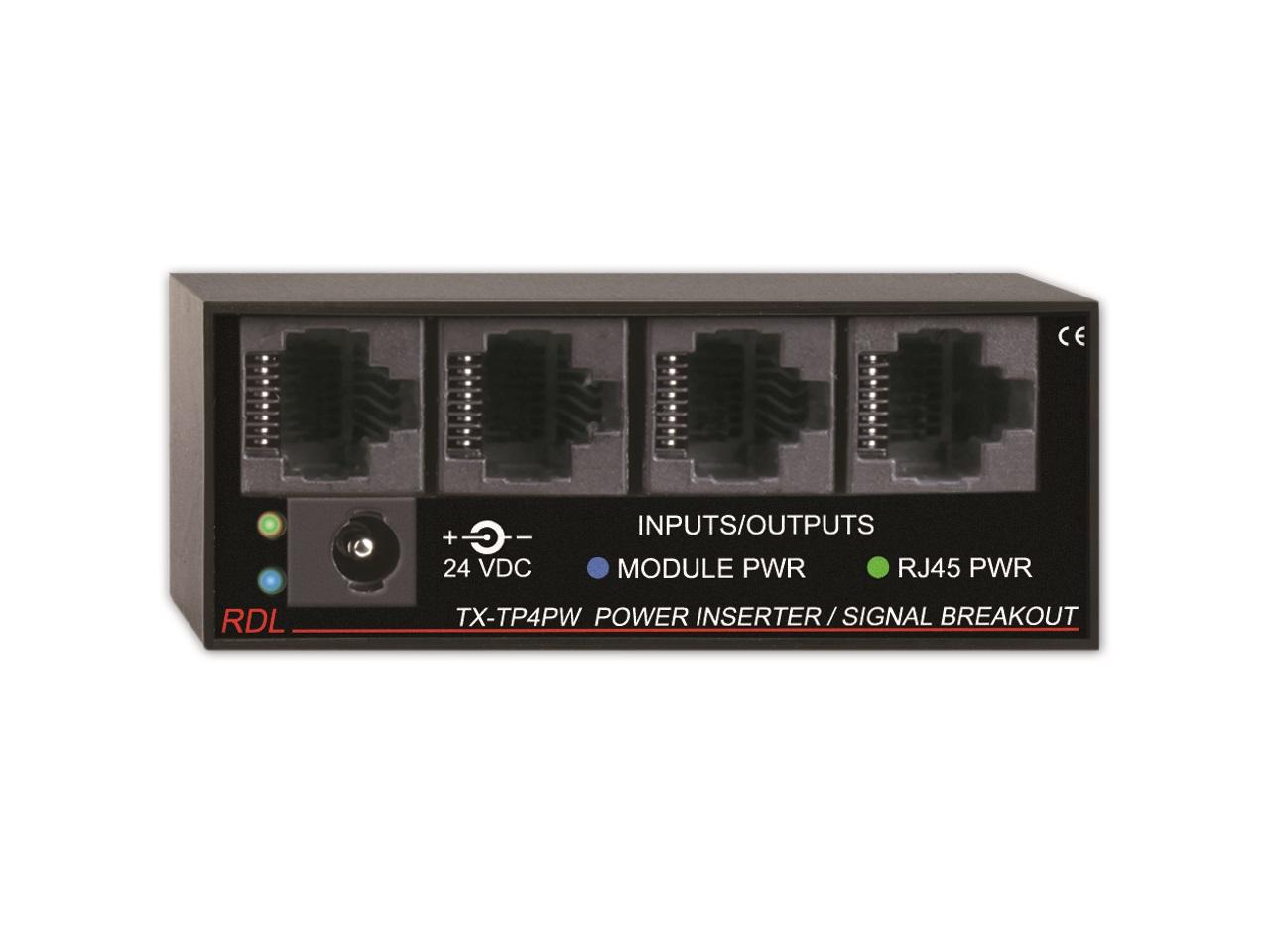 RDL TX-TP4PW Power Inserter/Signal Breakout – Twisted Pair Format-A