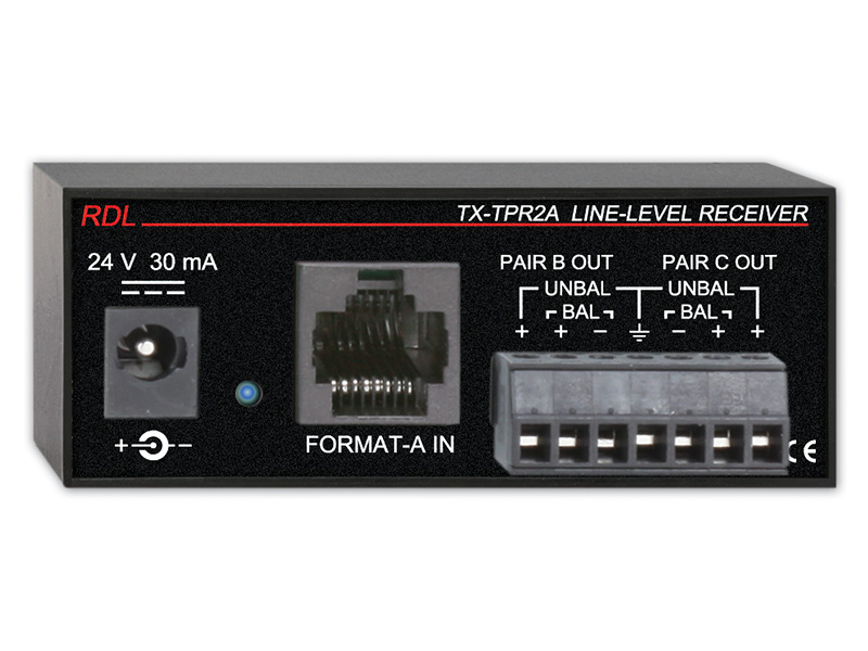RDL TX-TPR2A Active Two-Pair Extender (Receiver)/Twisted Pair Format-A
