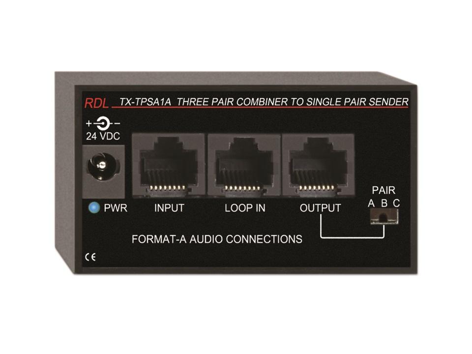 RDL TX-TPSA1A Three Pair Combiner to Single Pair Sender – Twisted Pair Format-A