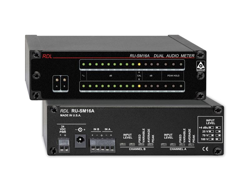 RDL RU-SM16A 2 Channel Audio Meter – Average/Peak/Hold
