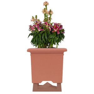 Rockustics SQUAREROOT 6.5 SSPOT TC 6.5in Square Outdoor Planter Speaker Terra Cotta / 70V Transformer / SweetSpot