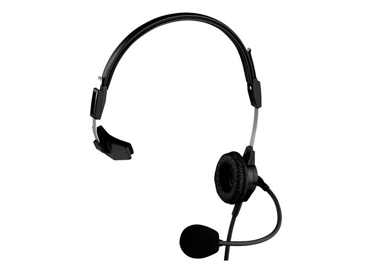 RTS PH-88ER6 Single Side Headset,PTT,Coiled 6′ Cord-A6M Connector