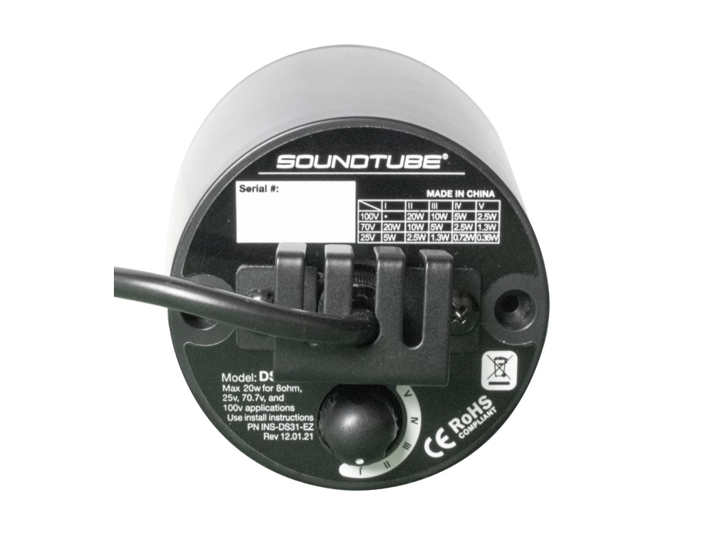 Soundtube DS31-EZ-CS-BK Cylindrical Designer Sleeve Complete Speaker (Black) - Image 7