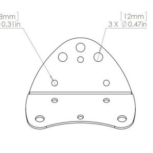 Soundtube AC-LA8-BACK-BK Bent back plate for LA8 series