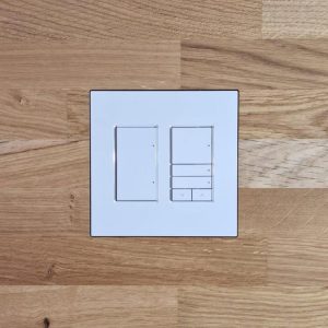 Wall-Smart 007-1-242 Solid Surface Mount for Snap One Control4 Contemporary Lighting Devices 2 Gang