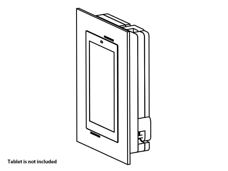 Wall-Smart 10-01-435-WO Retrofit Flush Mounts for Savant ITP-E5500 5.5in Screen/Unpainted