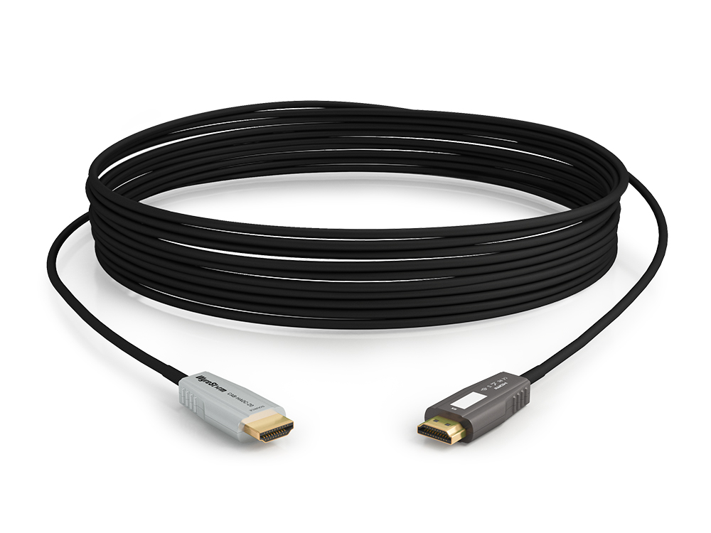 WyreStorm CAB-HAOC-20 20m/65ft 24Gbps 4K/60 HDR 4-core Active Optical HDMI Cable/ARC/CEC/ALLM/VRR/ISF Certified