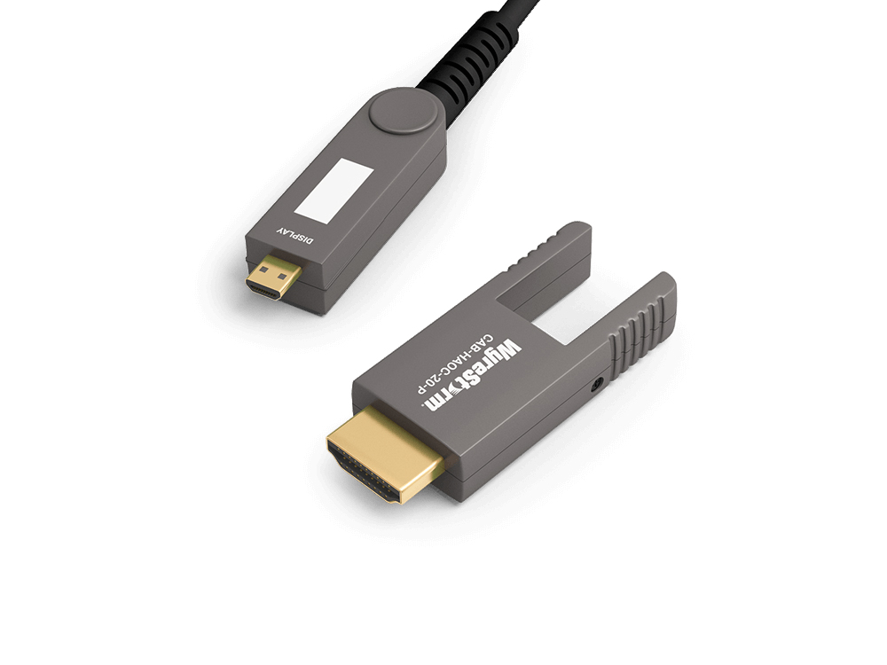 WyreStorm CAB-HAOC-20-P 20m/65ft 24Gbps 4-Core Active Optical HDMI Cable/4K HDR/Detachable Head/Plenum and FT6 Rated - Image 3