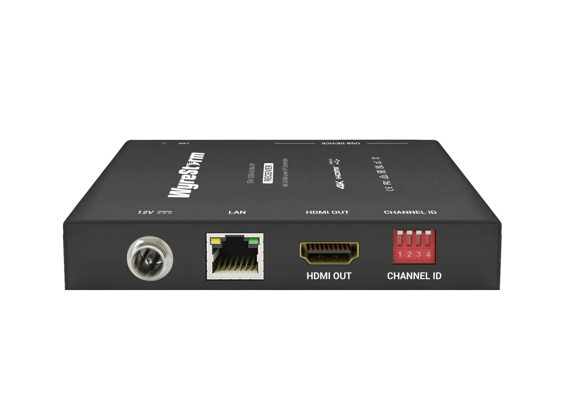WyreStorm EX-100-KVM-IP 4K@30Hz KVM Extender Over IP / Ultra-Low Latency <1ms / USB 2.0 Hub