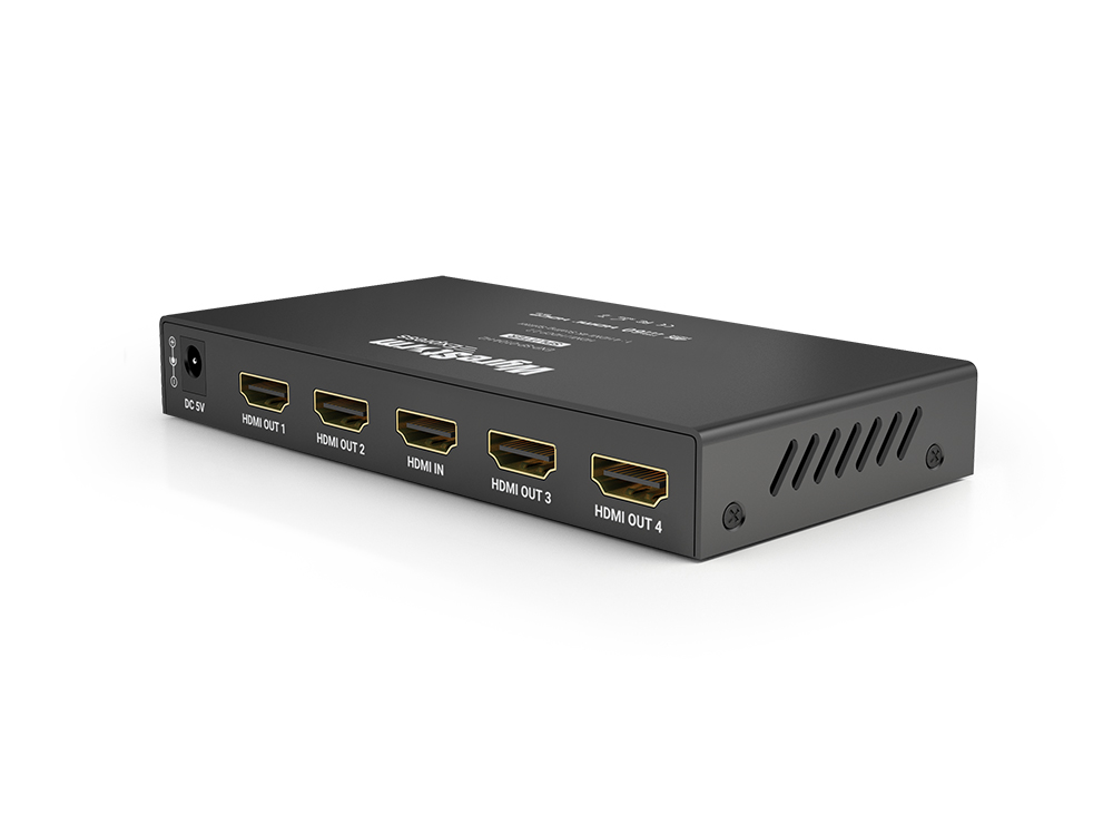 WyreStorm EXP-SP-0104-H2 18Gbps 4K@60 4:4:4 HDR Dolby Vision HDMI 1×4 Splitter Scaler to 1080p
