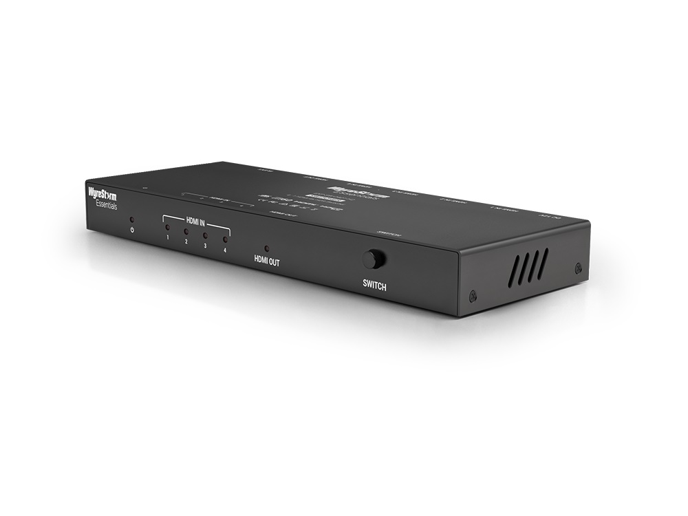 WyreStorm EXP-SW-0401-H2 WyreStorm Essentials 4K HDR 4×1 HDMI Switcher with Auto-Switching/HDCP 2.2 and Remote