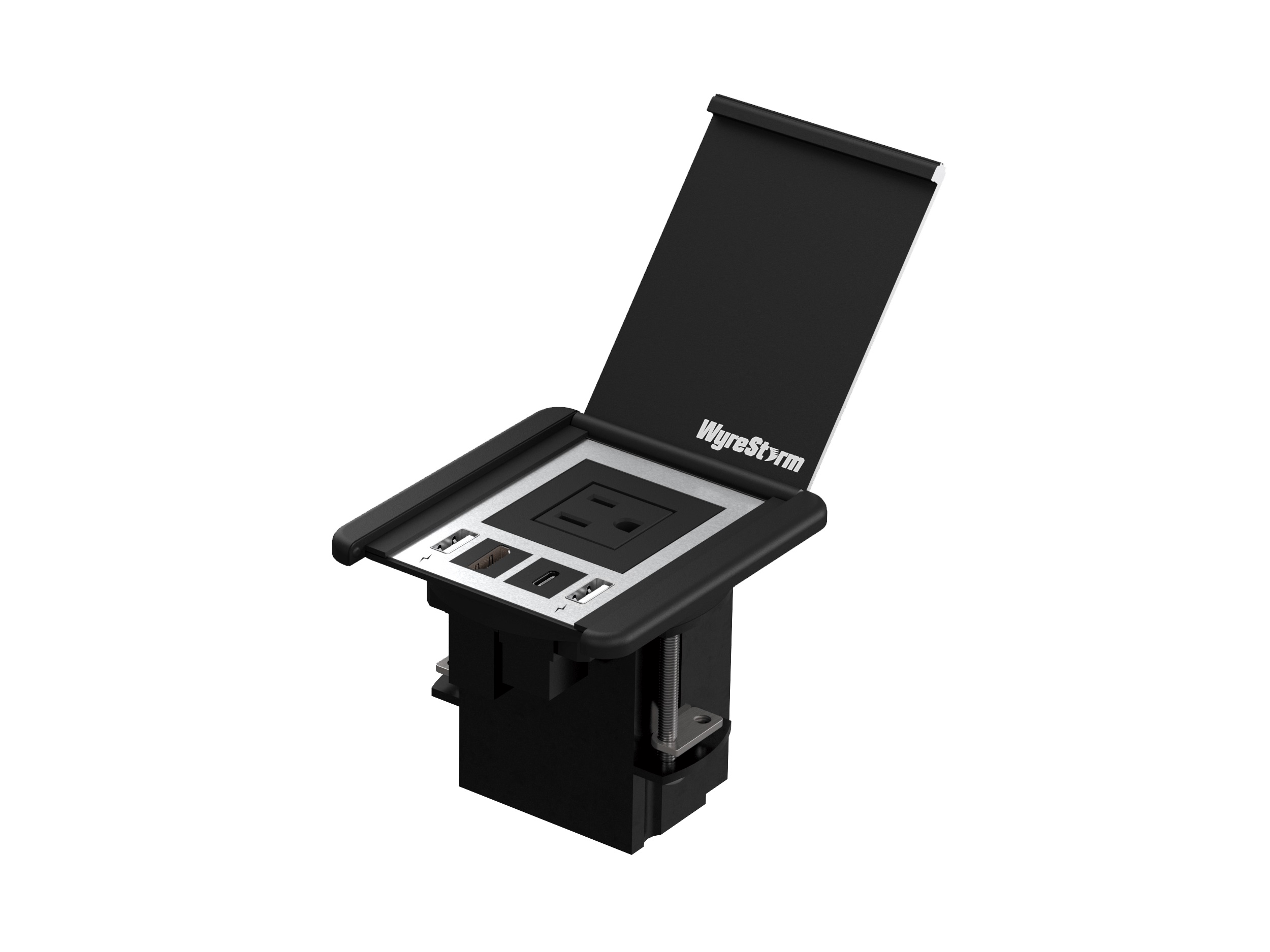 WyreStorm IDB-200-NA Compact In-Desk Connectivity with 1x Mains (North America) / USB Charging/HDMIB-C Passthrough
