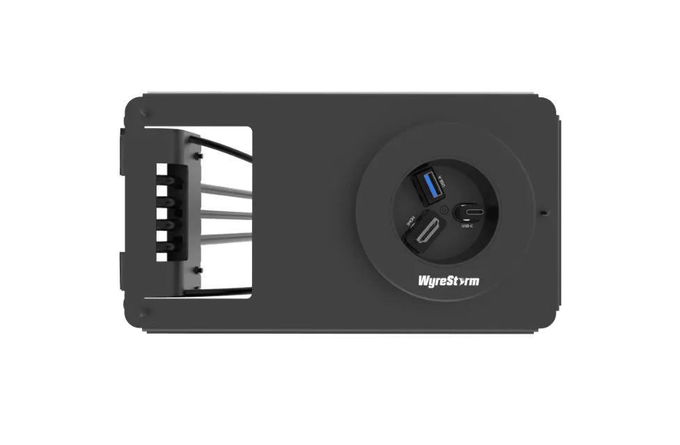 WyreStorm IDB-300 In-Desk Connectivity Hub USB-C / HDMI+USB Auto-Switch 60W PD / Ethernet Passthrough