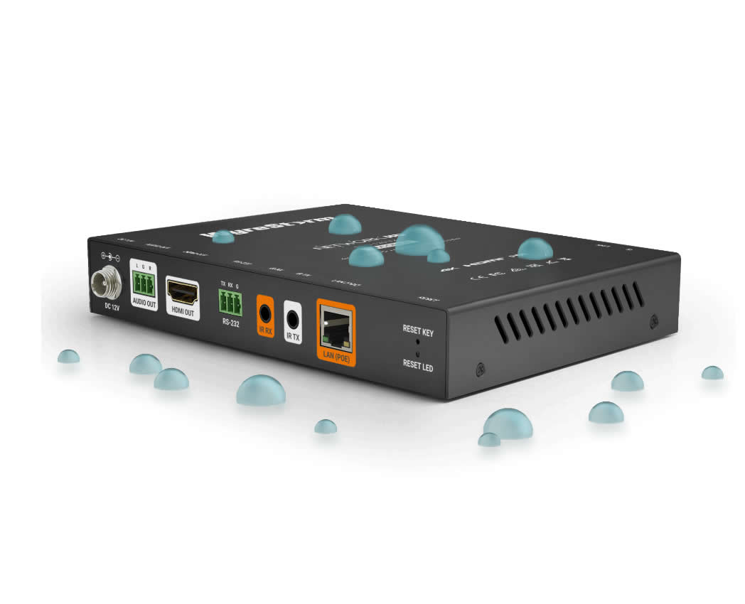 WyreStorm NHD-120-RX-S 4K30 4:2:0 Decoder / Sealoc Weatherproof / AES128 Encryption / Video Wall / PoE