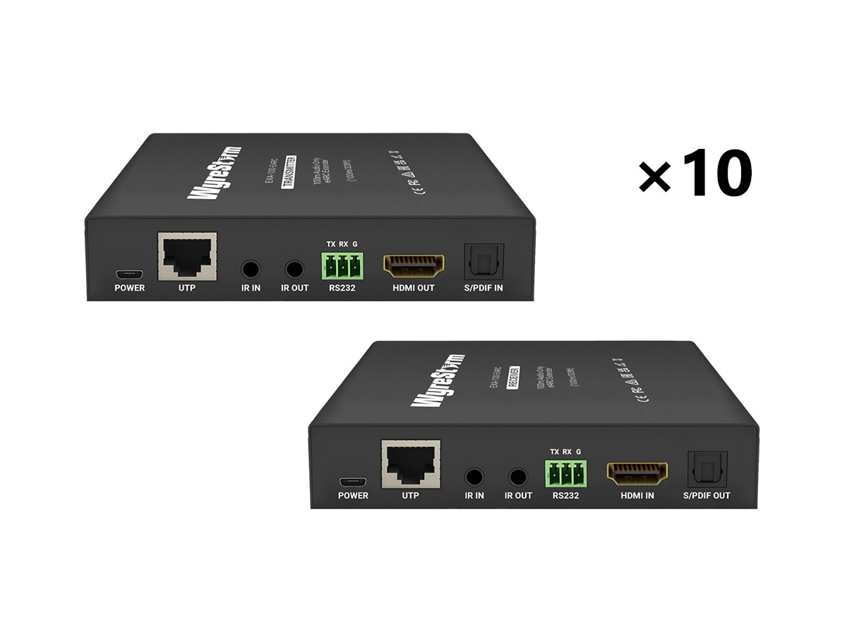 WyreStorm EXA-100-EARC Case Qty (10) 100m eARC Audio Extender Bundle – eARC/ARC / S/PDIF / IR / RS-232 / CEC