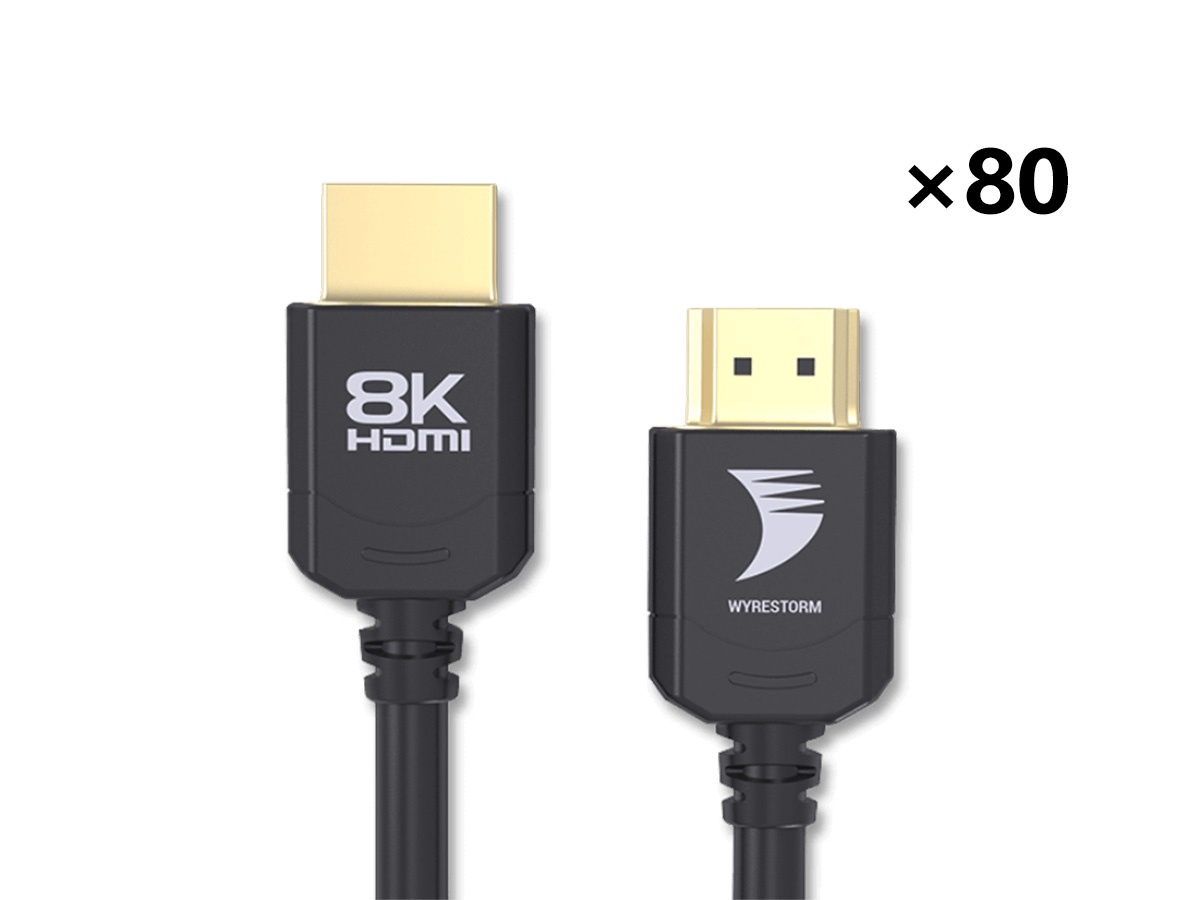 WyreStorm EXP-8KUHD-1.0 Case Qty (80) 1.0m 3.2ft HDMI 2.1 Cable / 48Gbps / 8K60Hz / eARC / Dolby Vision / CL3 VW-1