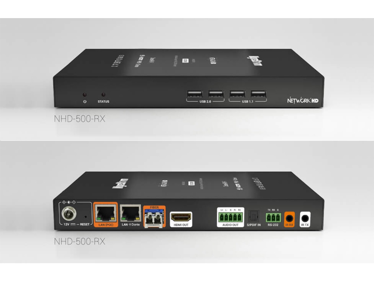 WyreStorm NHD-500-RX v2 4K60 4:4:4 Decoder / 1GbE / Dolby Vision HDR / USB 2.0 / Video Wall / Dante