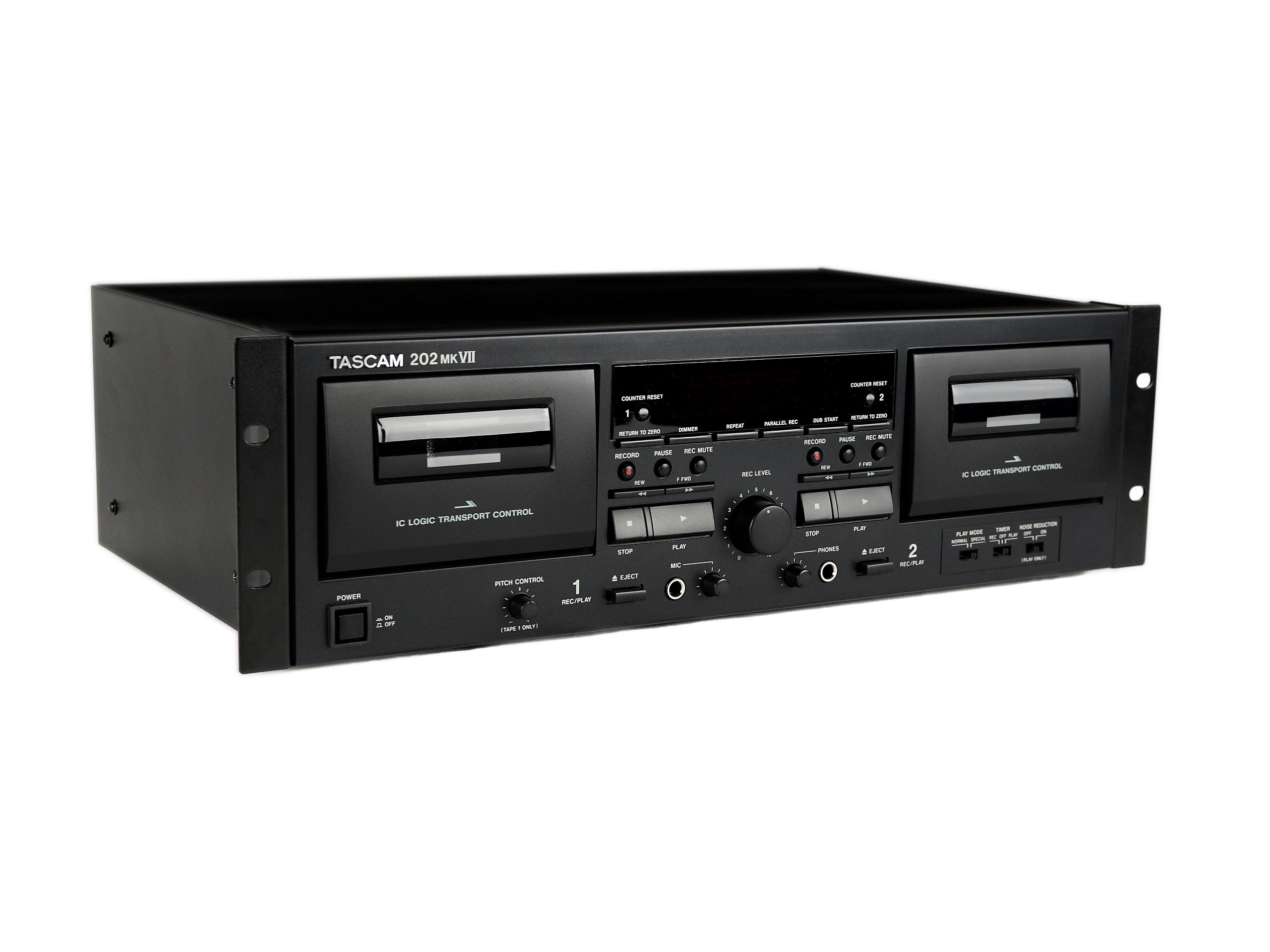 TASCAM 202mkVII Retro-modern Double Cassette Deck with USB Port