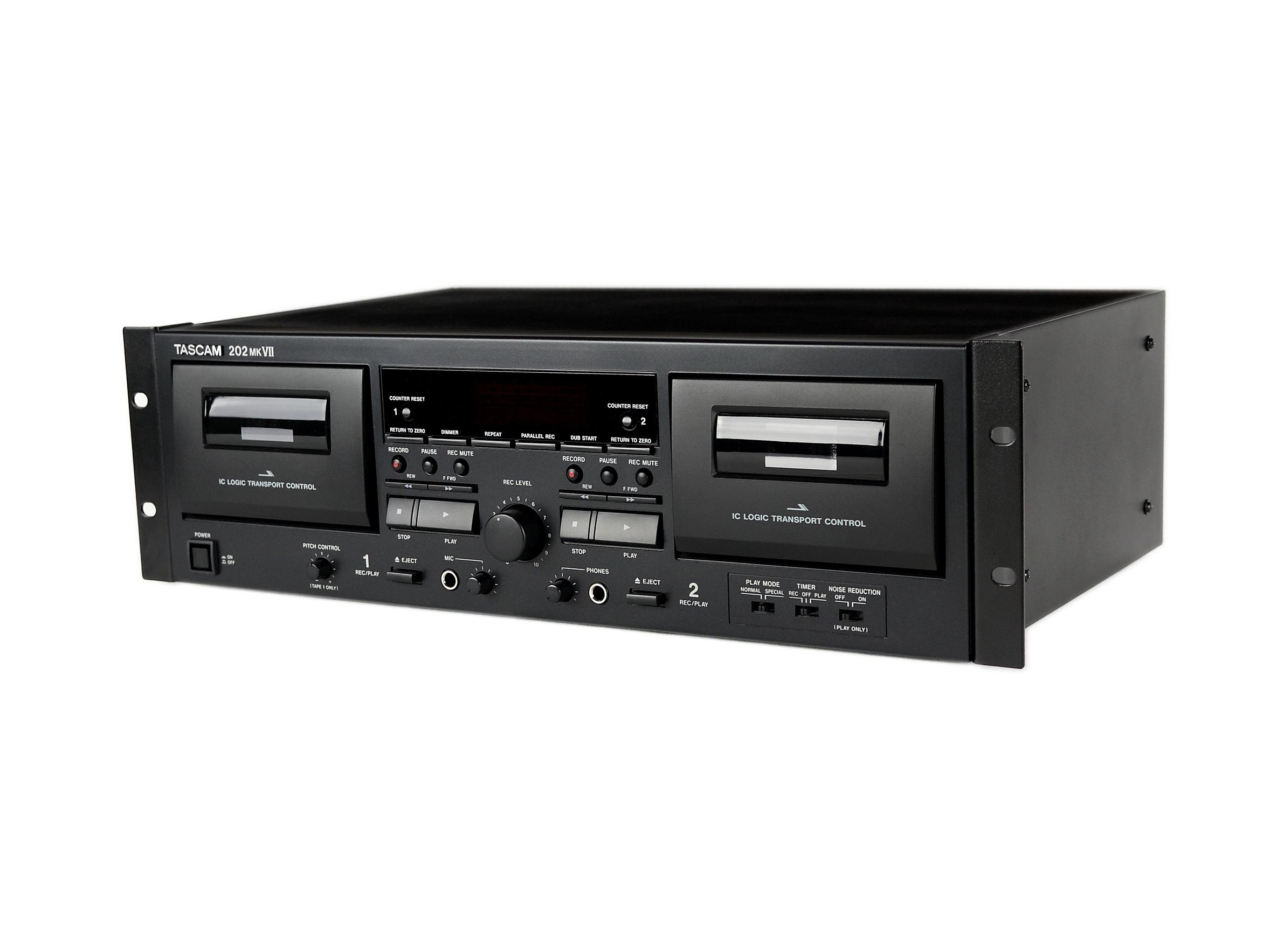 TASCAM 202mkVII Retro-modern Double Cassette Deck with USB Port - Image 2