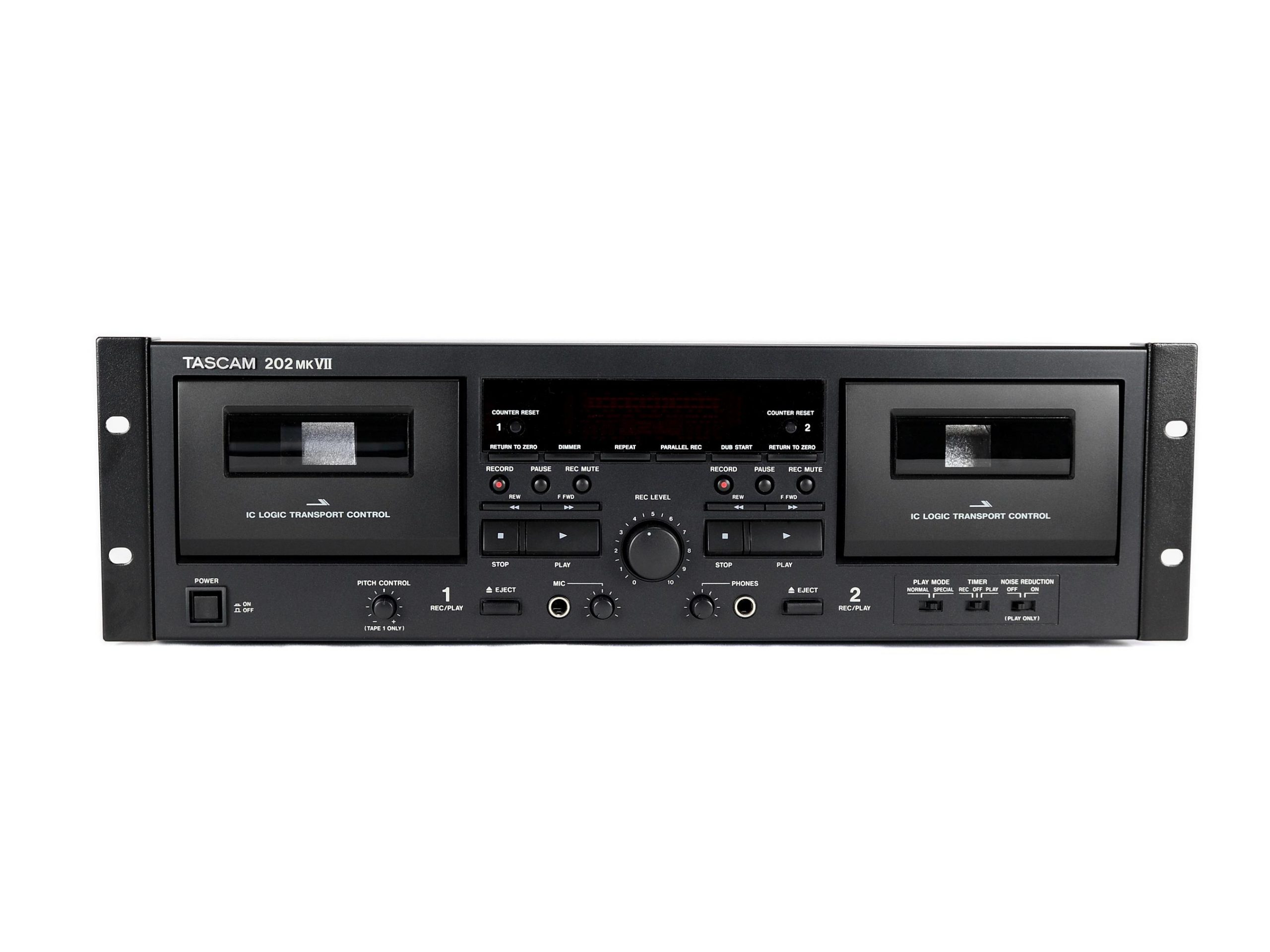TASCAM 202mkVII Retro-modern Double Cassette Deck with USB Port - Image 3