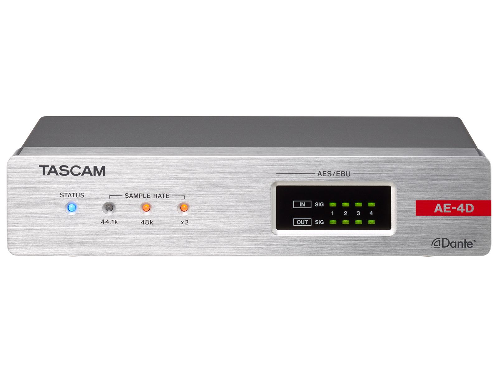 TASCAM AE-4D 4-Channel AES/EBU Input/Output Dante Converter with built-in DSP Mixer