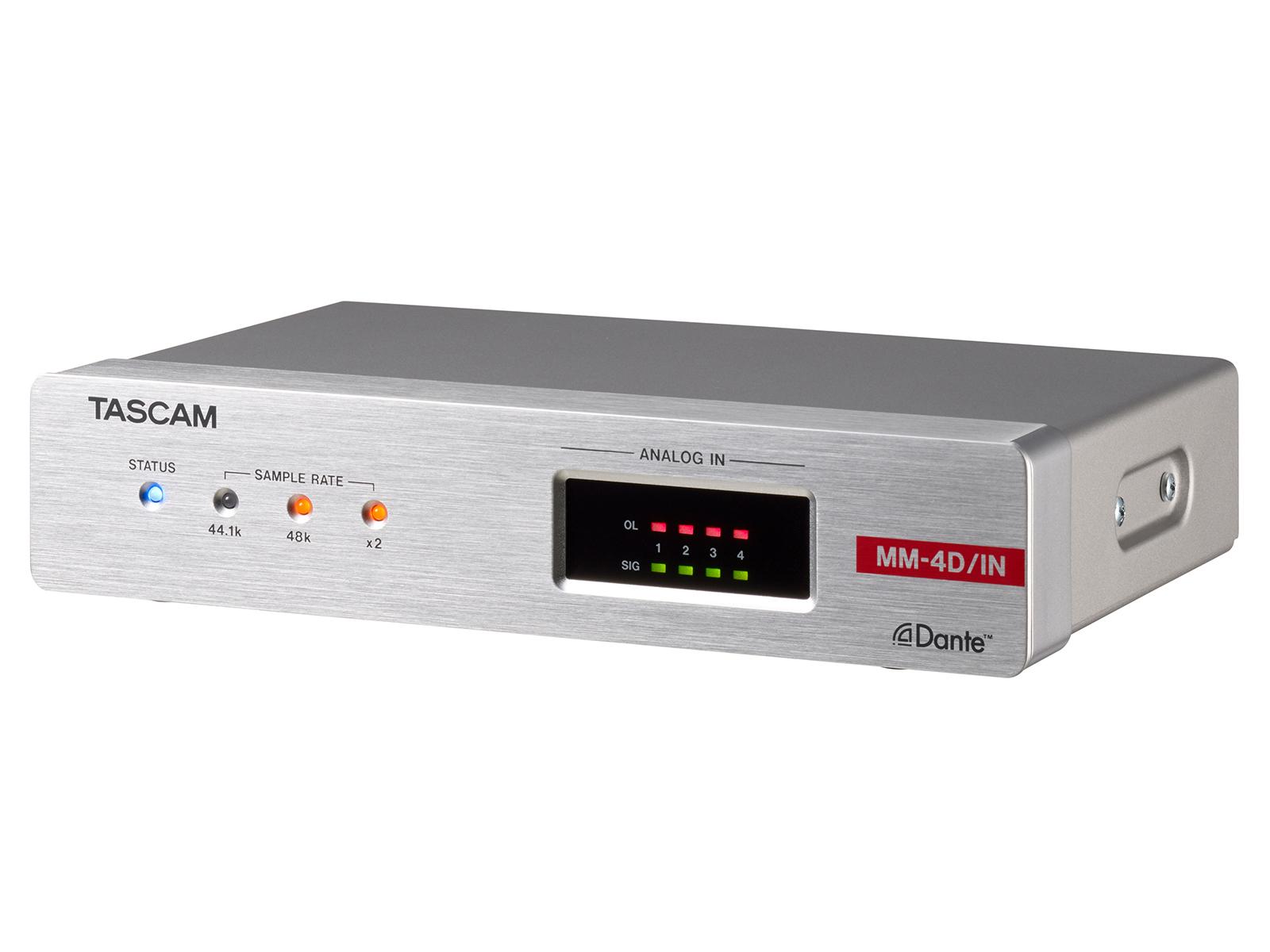 TASCAM MM-4D/IN-E 4 Mic/Line Input Dante Converter with DSP Euroblock - Image 2