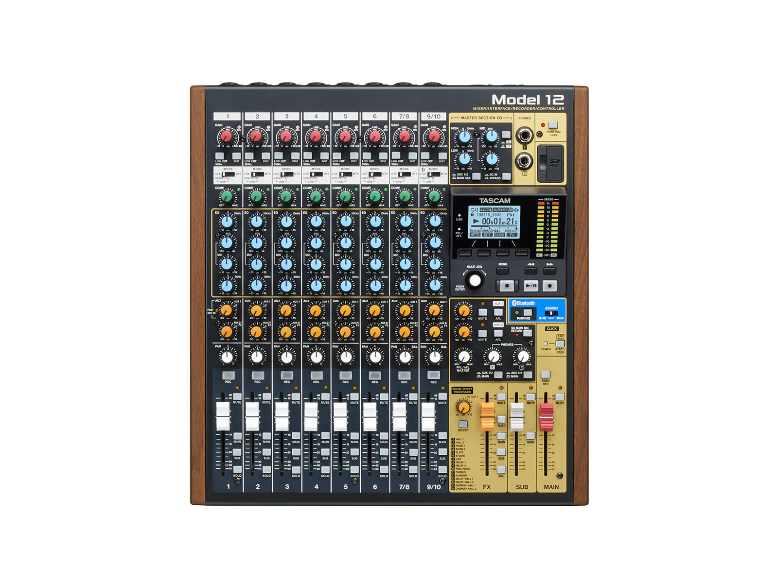 TASCAM MODEL 12 Mixer/Interface/Recorder/Controller - Image 4