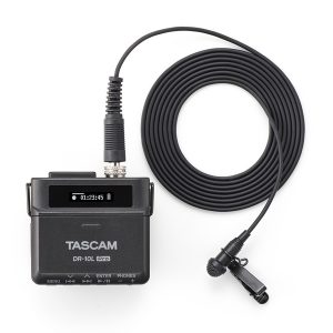 TASCAM DR-10L PRO 32-bit Float Field Recorder / Lavalier Mic / 24.5 hr Battery / microSDXC 512GB / LTC Jam Sync