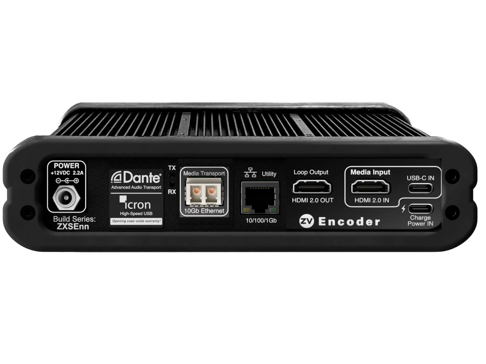 ZeeVee Z4KF2XS-EAU-AA ZyPer4K–XSE Fiber Encoder with Dante and Icron, TAA Compliant